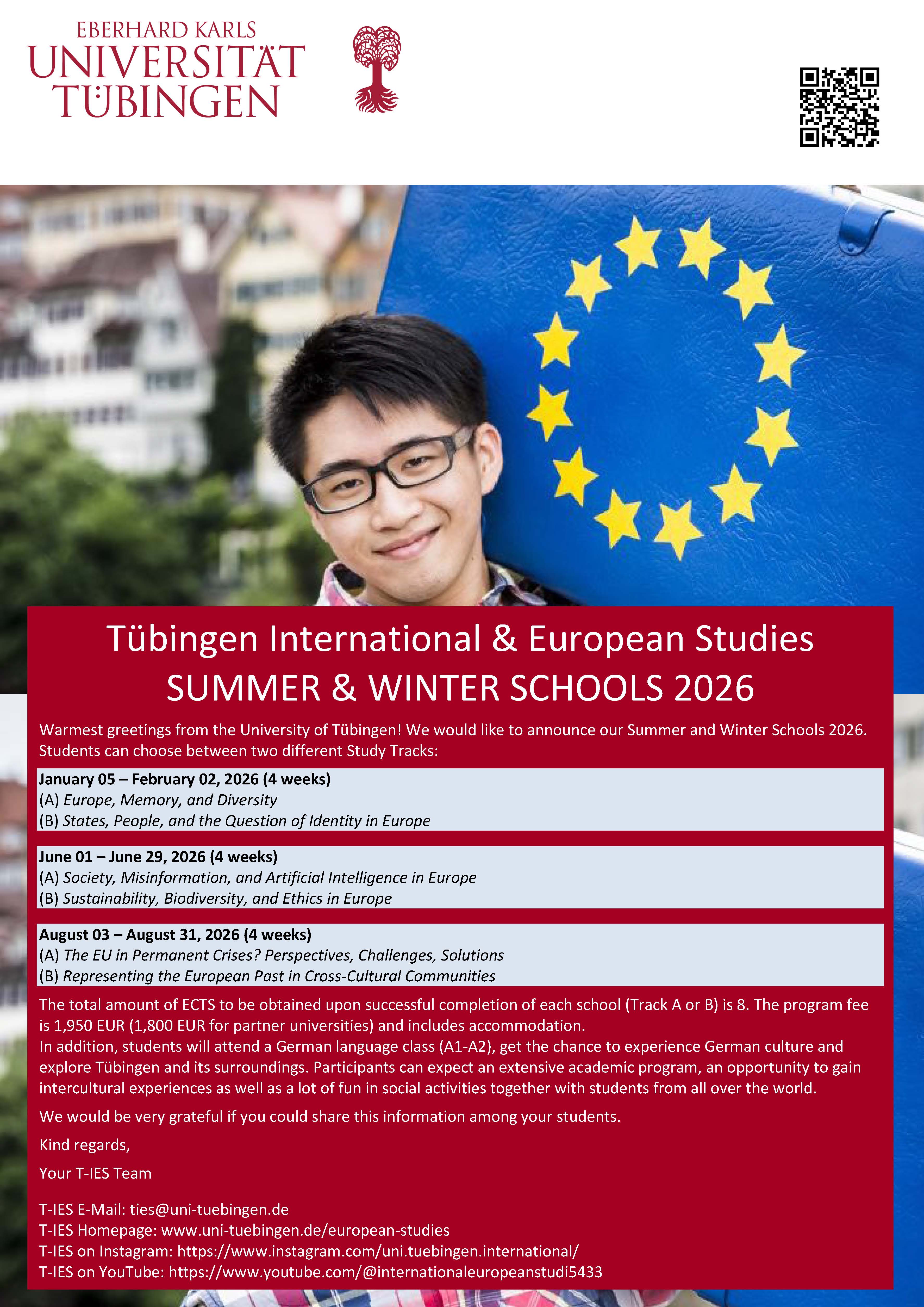 Tübingen Summer and Winter Schools 2026 